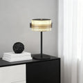 Vintage Metal Table Lamp with Iron Frame and PS Lampshade Lighting