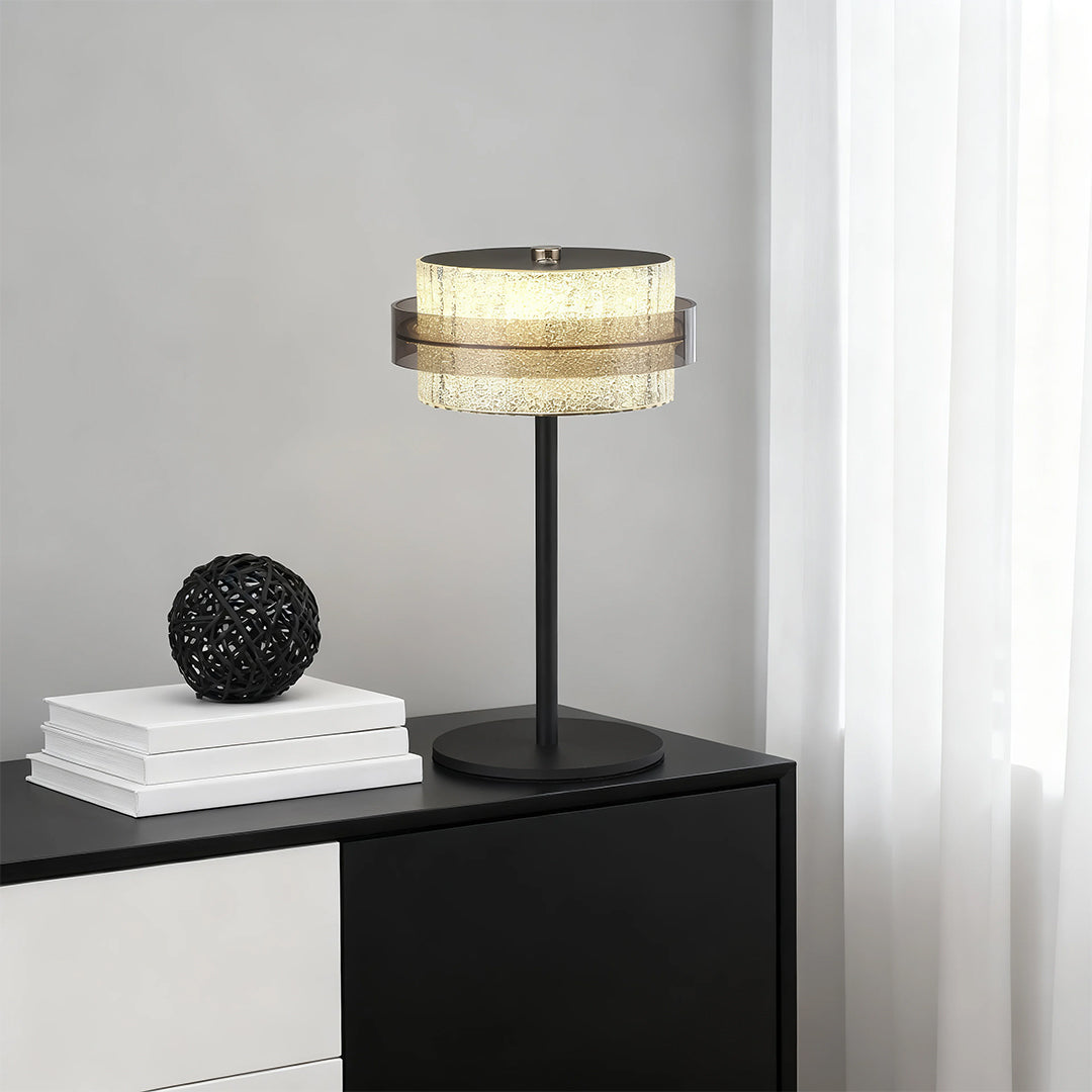 Vintage Metal Table Lamp with Iron Frame and PS Lampshade Lighting