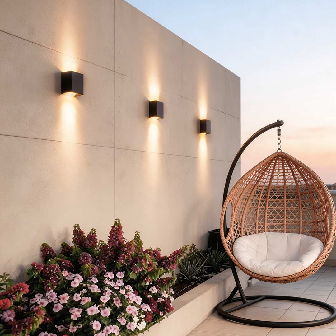 Black Wall Lights Modern Up and Down LED Outdoor Lighting