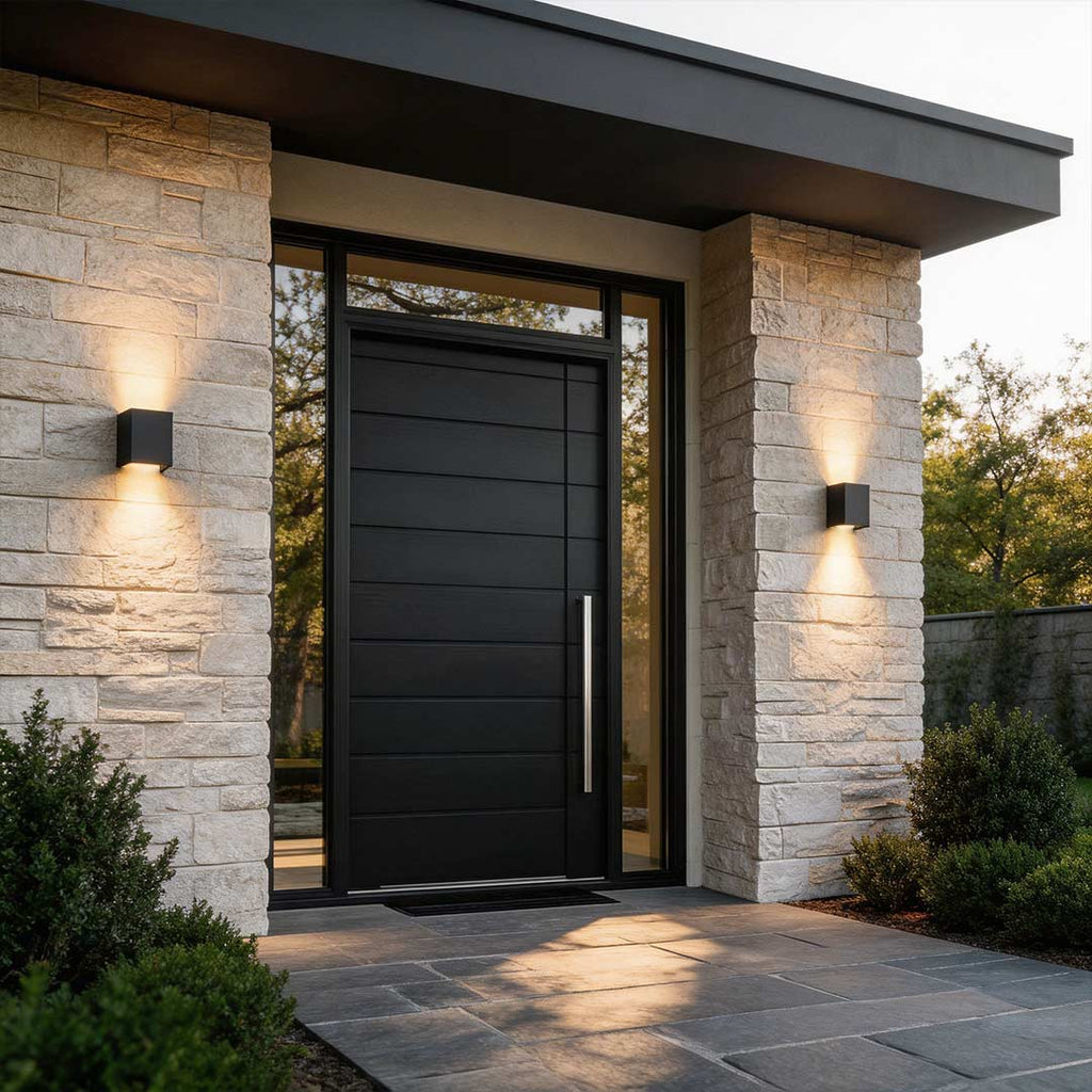 Black Wall Lights Modern LED Outdoor Up and Down Lighting