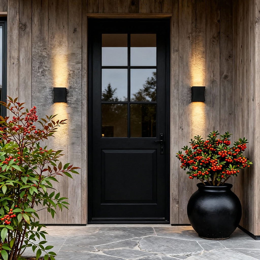 Black Wall Lights Modern LED Outdoor Up and Down Lighting