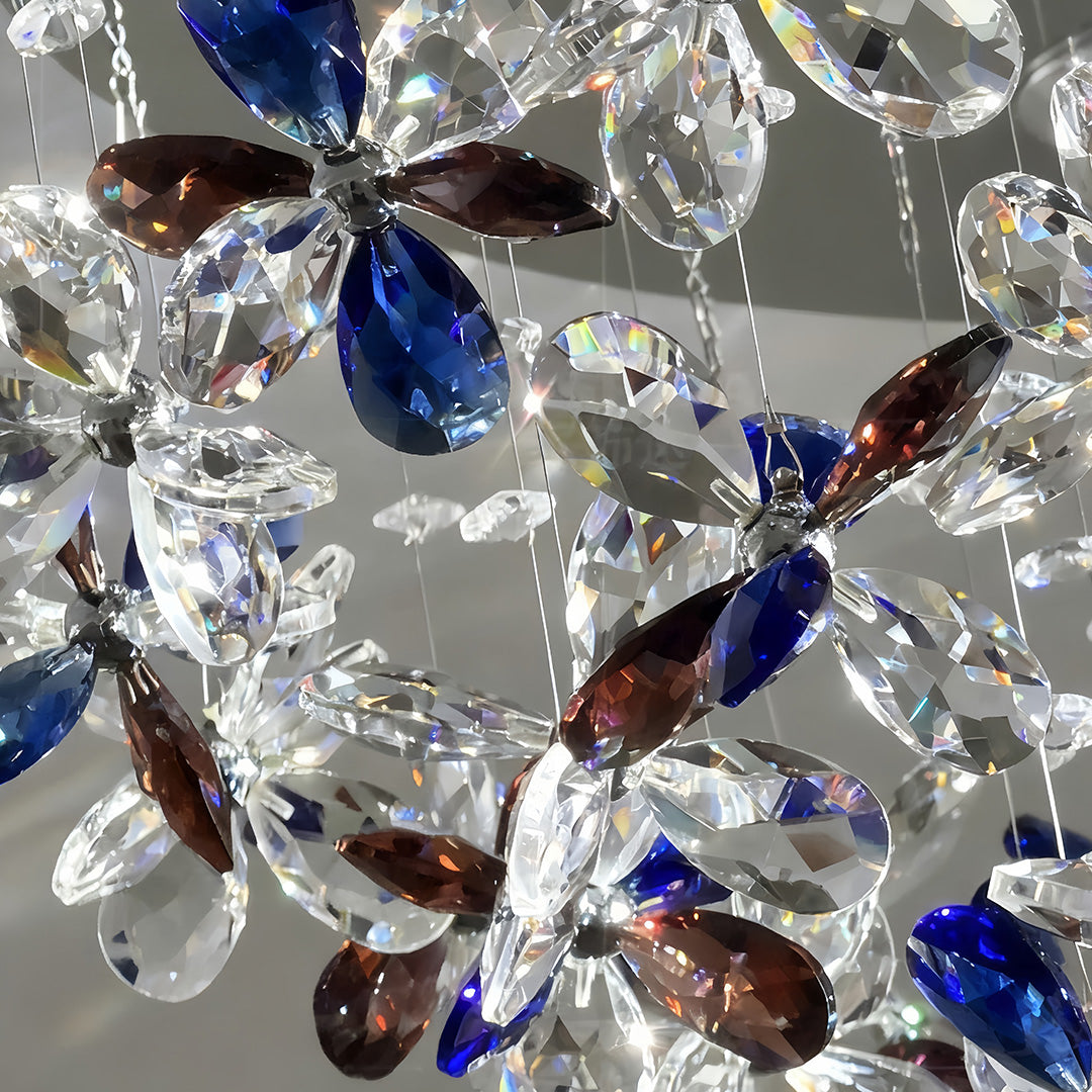 Crystal Flush Mount LED Ceiling Light - French Round Romantic Lighting