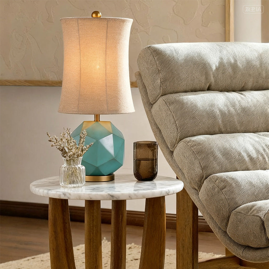 Modern Industrial Fabric Table Lamp - Stylish Decorative Lighting for Home & Office