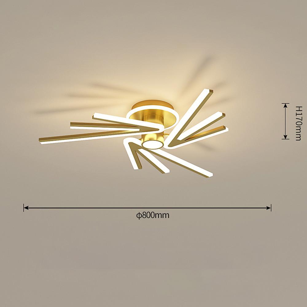 Abstract Tube Flower Shaped LED Ceiling Light - Nordic Flush Mount Lighting