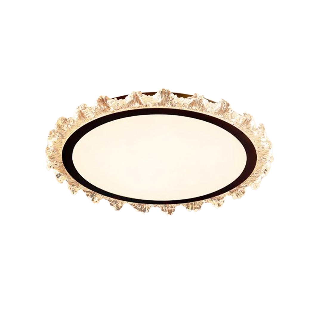 White Round LED Ceiling Light - Ultra-Thin Flush Mount, Full Spectrum Lighting