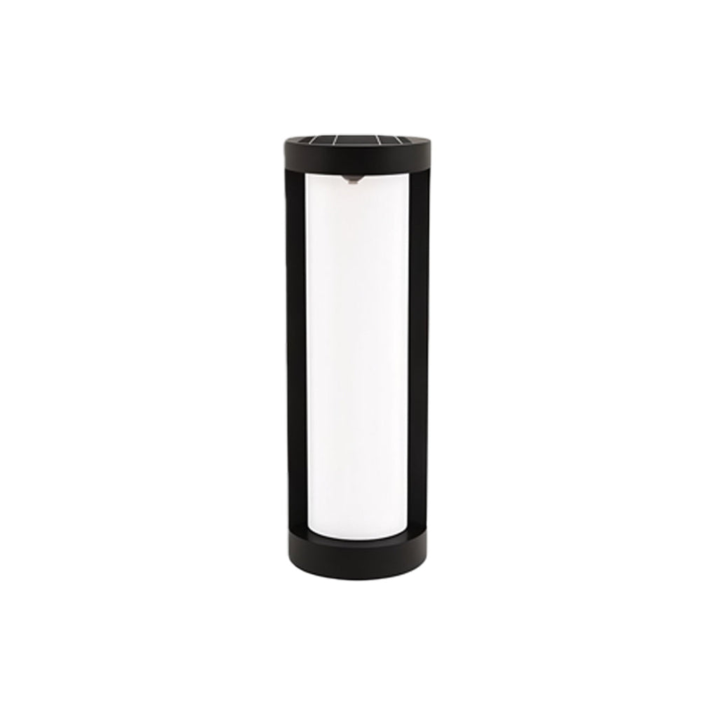 Modern Black LED Bollard Landscape Light - Cylindrical Design for Outdoor Illumination