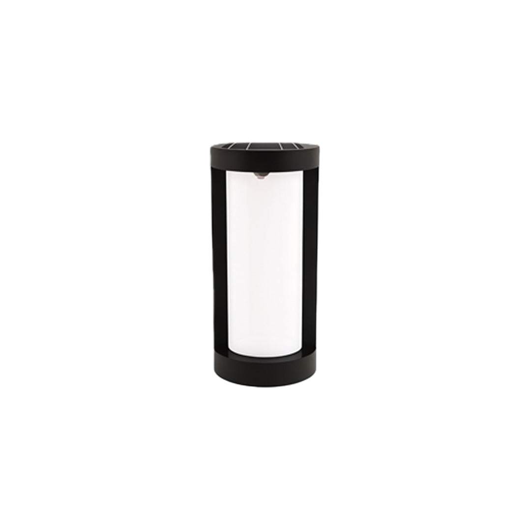 Modern Black LED Bollard Landscape Light - Cylindrical Design for Outdoor Illumination