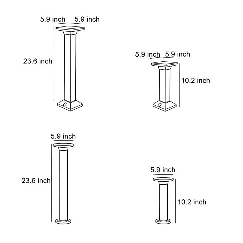 Bollard Pathway Lights Waterproof LED Minimalist Landscape Lighting