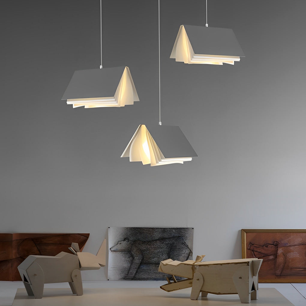 Book Pendant Light Modern Ceiling Fixture Creative Design