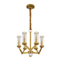 Luxury Copper Glass Drop Chandelier Ceiling Light