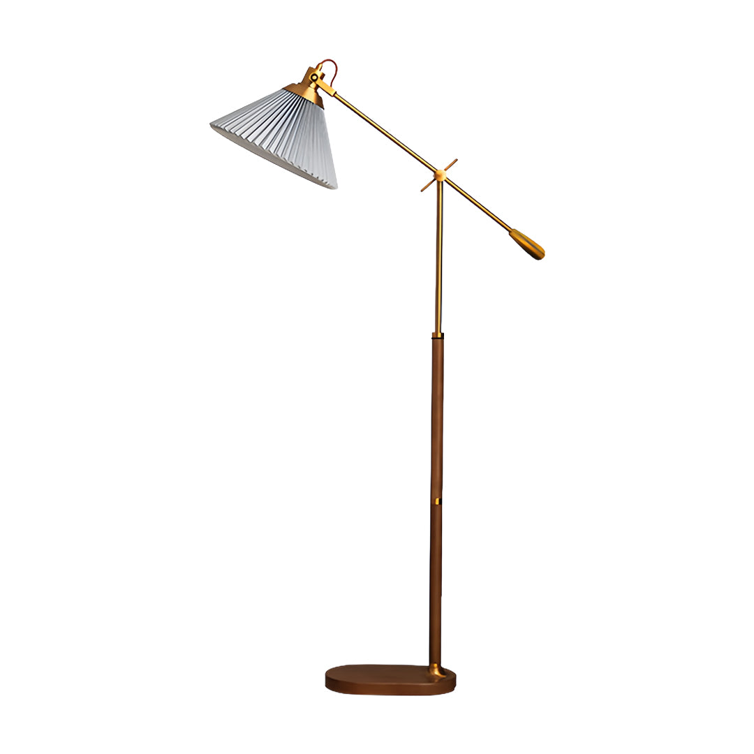 Adjustable Retro Floor Lamp Swing Arm for Bedroom Task Lighting