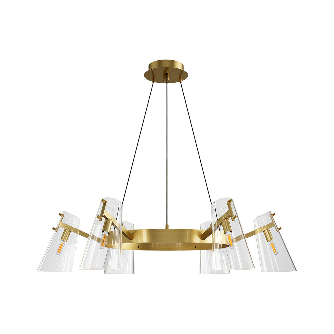 Modern Copper Ceiling Light Chandelier - Simple Elegance