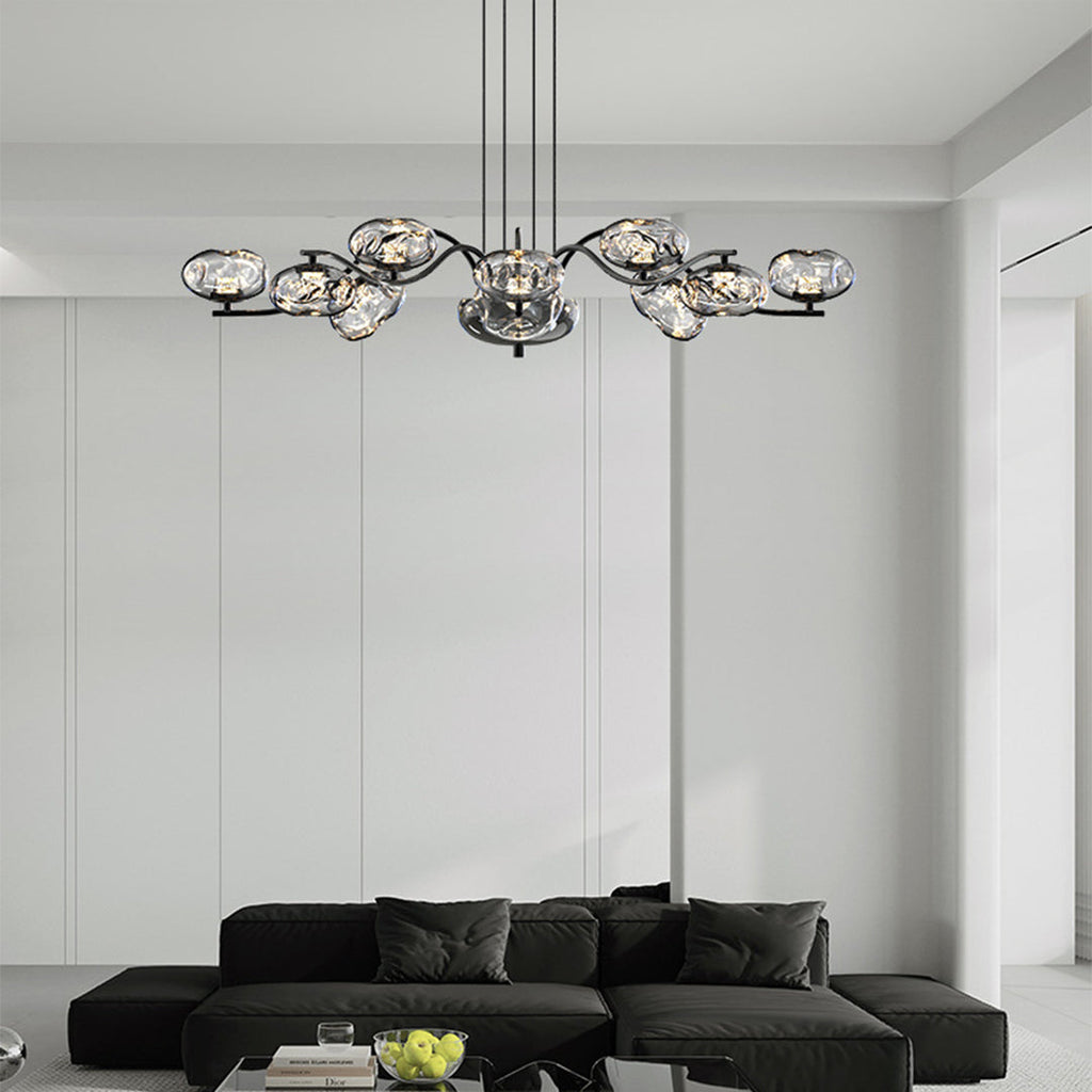 Modern Full Spectrum LED Chandelier - Magic Bean Glass Light