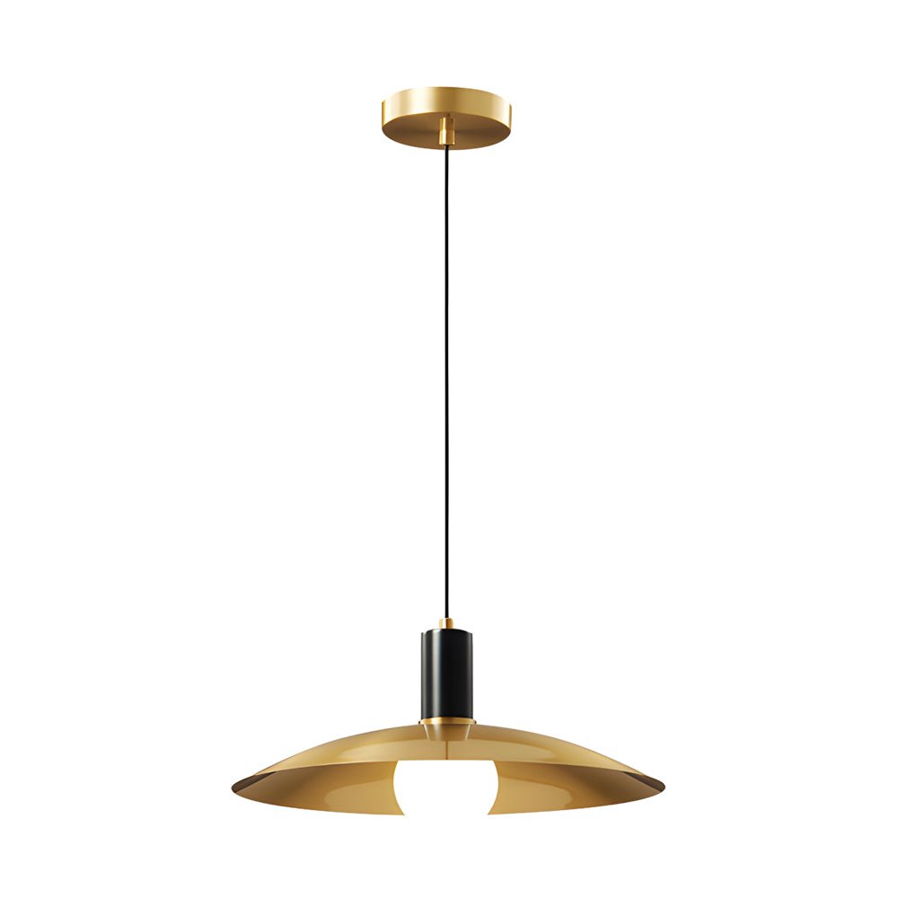 Brass Flared Pendant Light - Modern Elegant LED Ceiling Fixture