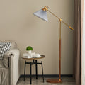 Adjustable Retro Floor Lamp Swing Arm for Bedroom Task Lighting