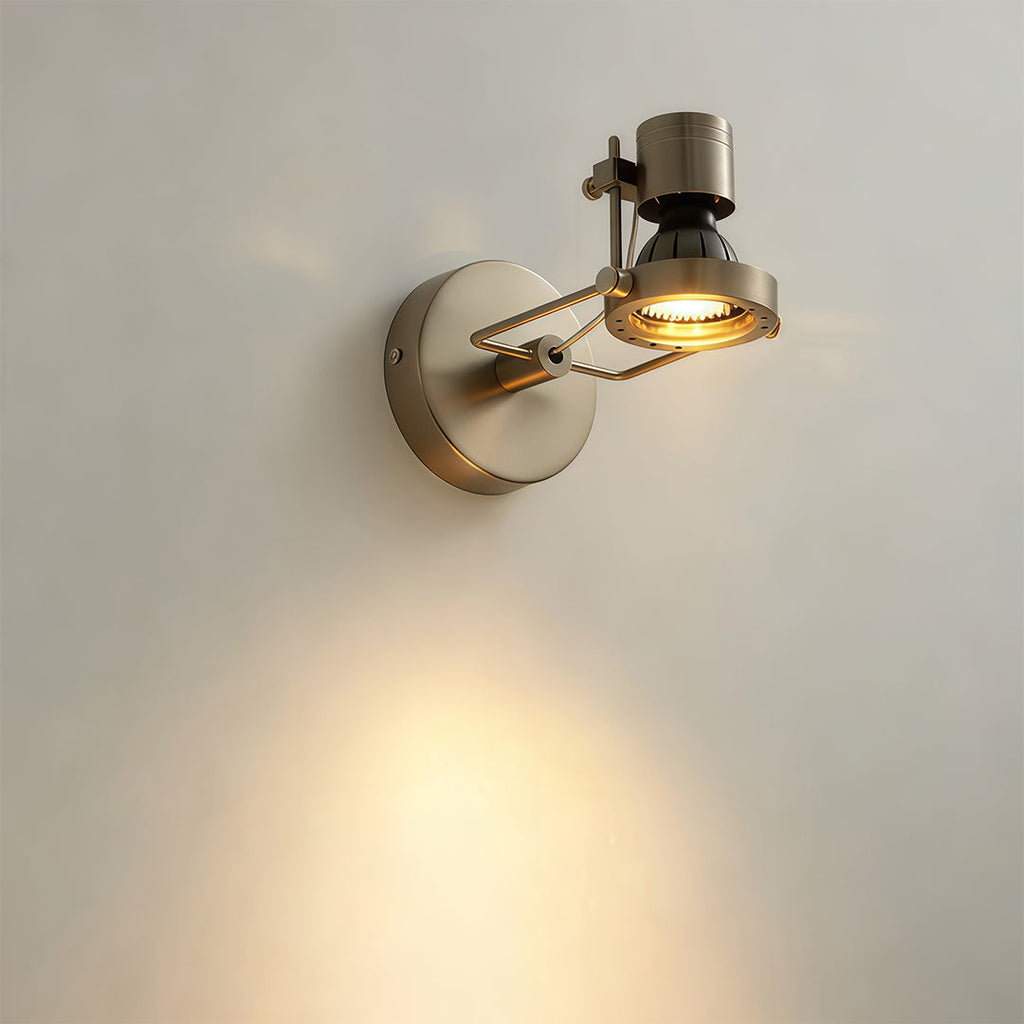 Industrial Wall Light - Silver Die-Cast Aluminum Lamp for Modern Decor
