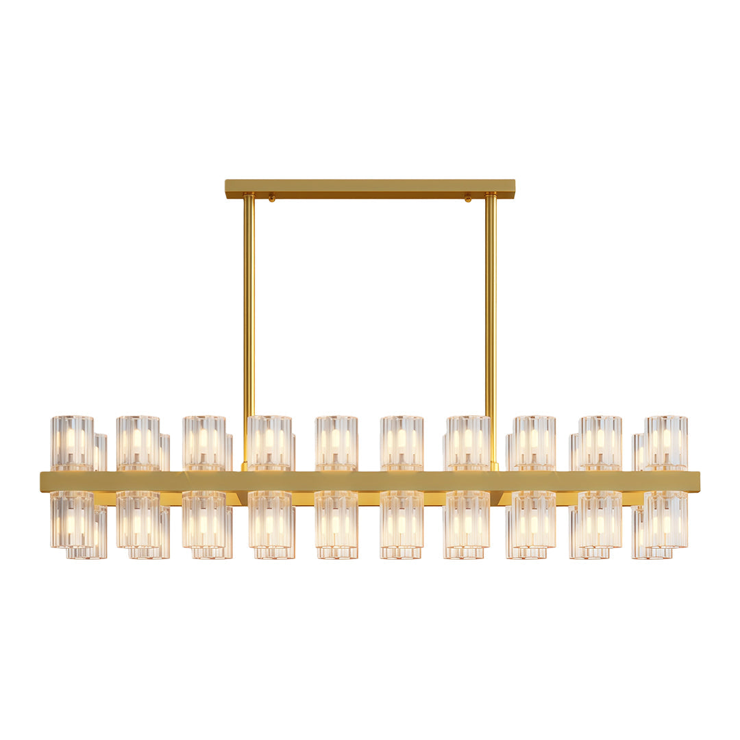 Luxury Crystal Chandelier - American Copper Ceiling Light