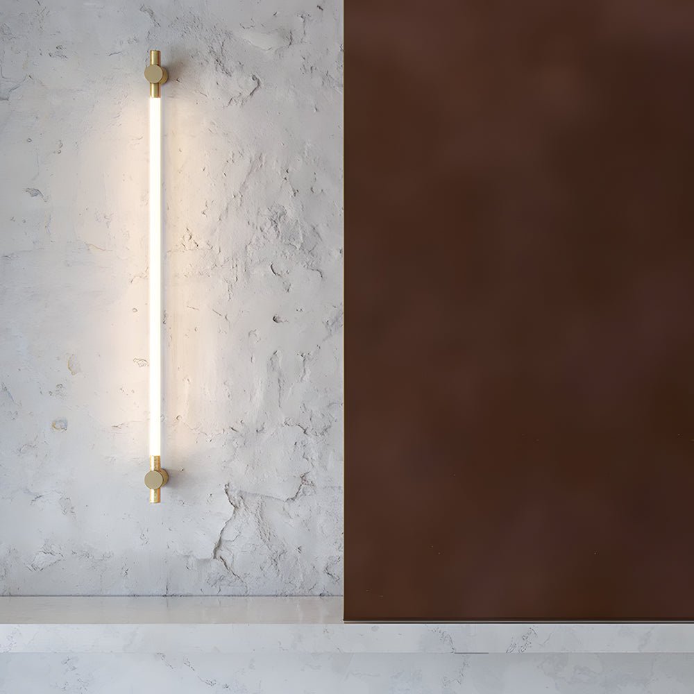 Brass Linear LED Bathroom Vanity Light 35.4’’ & 47.2’’ Elegant Mirror Lighting Modern Bathroom Light Fixture Energy-Efficient LED Lighting for Home Decor Luxury Bathroom Lighting Brushed Brass Finish Stylish Wall Sconce for Vanity Mirror Contemporary Bath