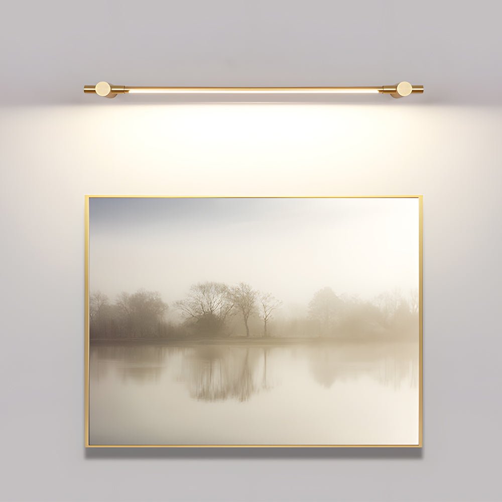 Brass Linear LED Bathroom Vanity Light 35.4’’ & 47.2’’ Elegant Mirror Lighting Modern Bathroom Light Fixture Energy-Efficient LED Lighting for Home Decor Luxury Bathroom Lighting Brushed Brass Finish Stylish Wall Sconce for Vanity Mirror Contemporary Bath