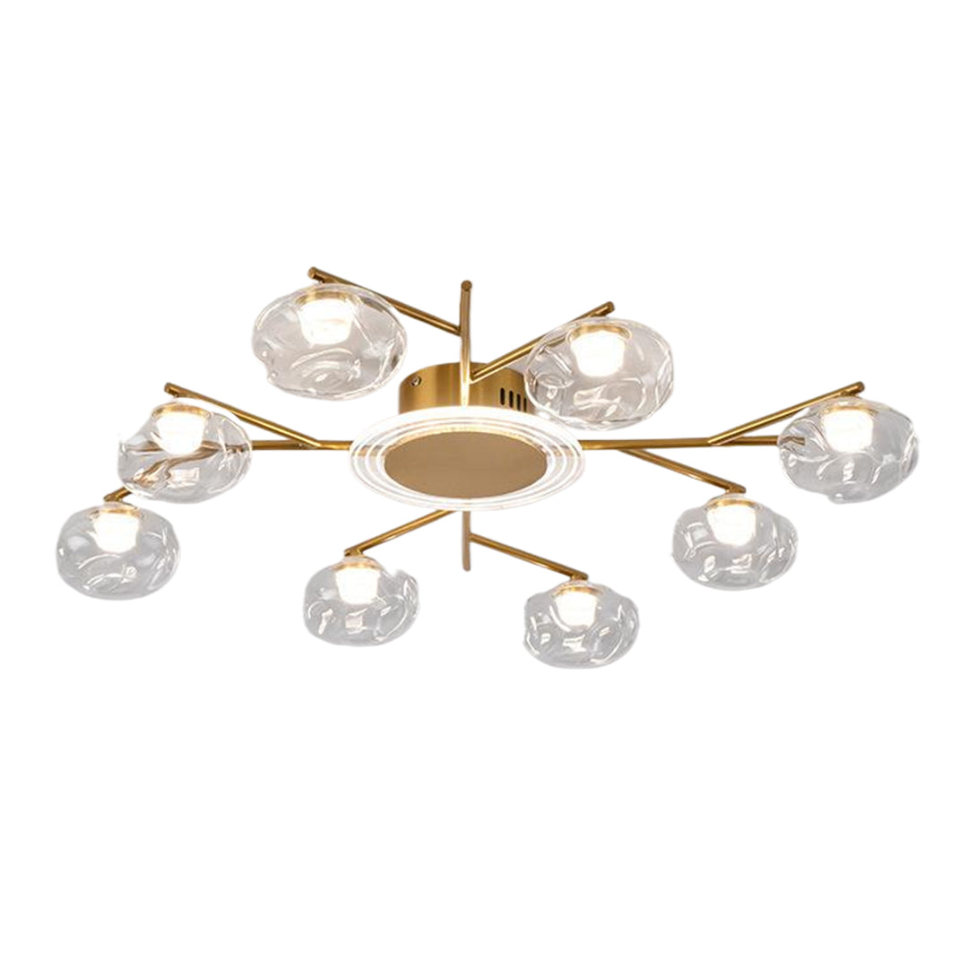 Round Large Semi Flush Mount Ceiling Light - Branching Design for Elegant Illumination