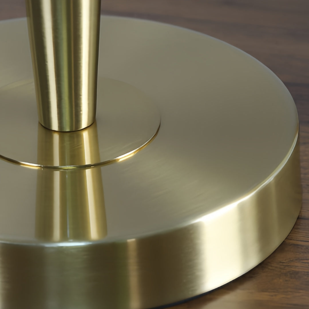 Elegant Brass Table Lamp with Fabric Shade - Nordic Design Decor