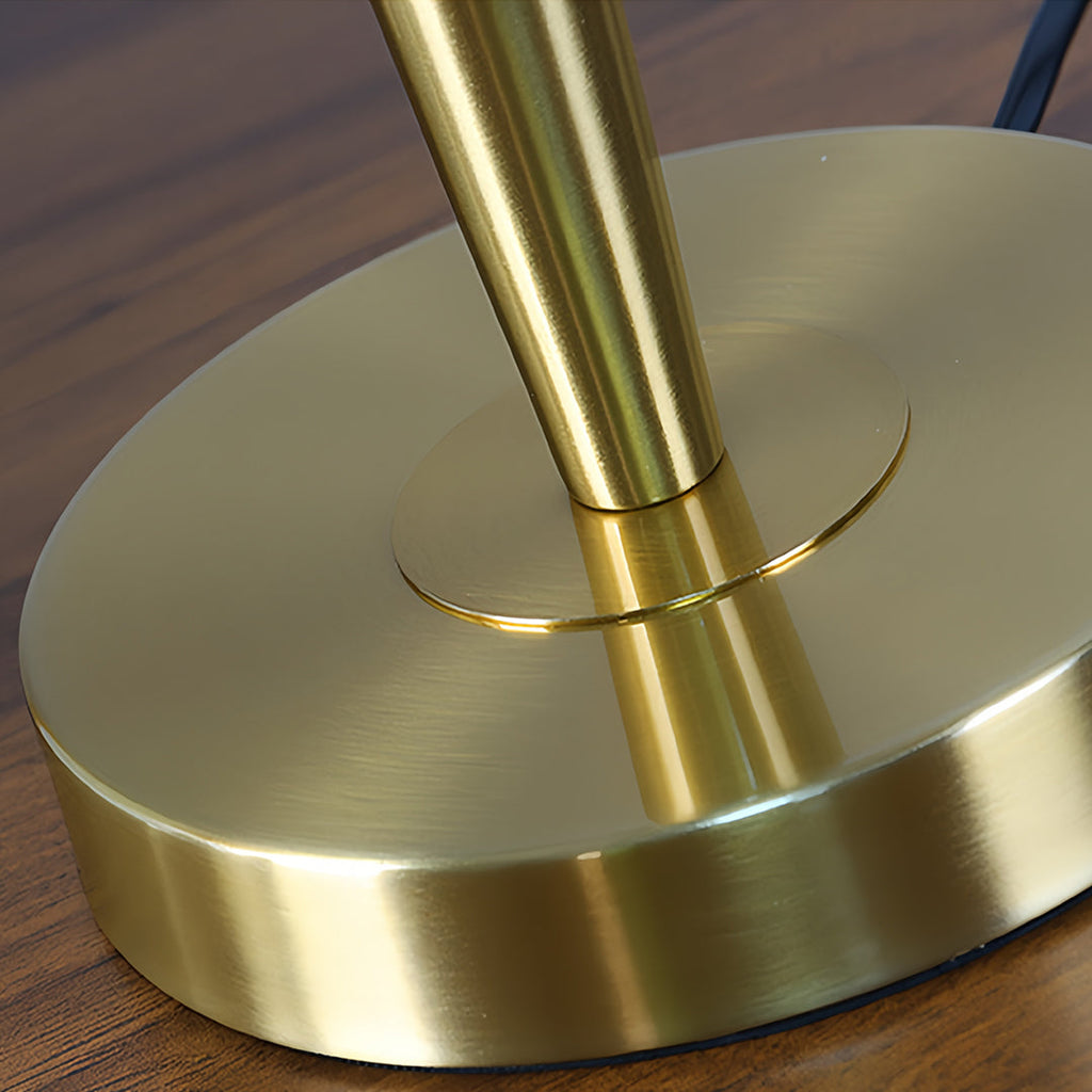 Elegant Brass Table Lamp with Fabric Shade - Nordic Design Decor