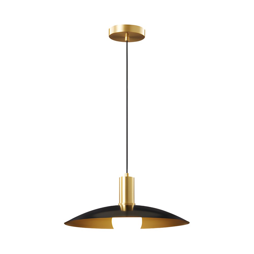 Brass Flared Pendant Light - Modern Elegant LED Ceiling Fixture