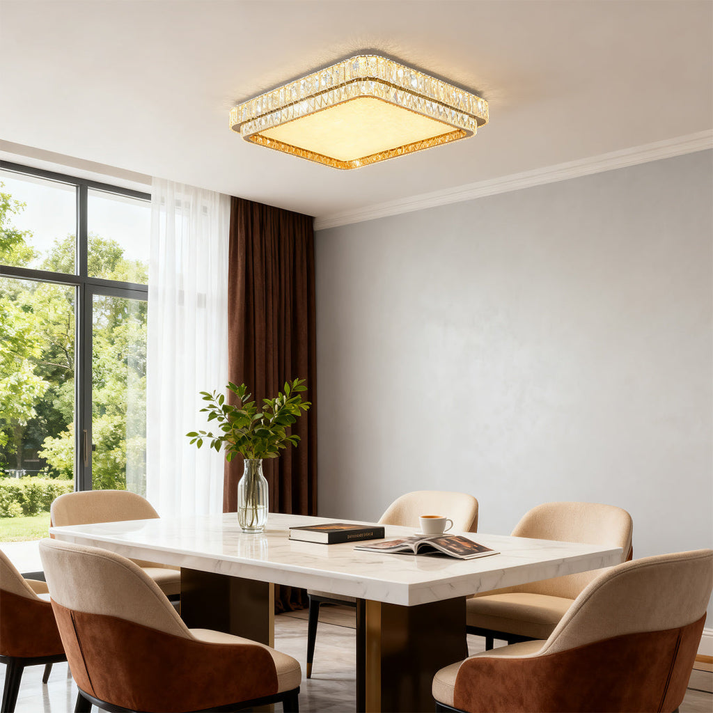Contemporary Full-Spectrum Eye-Care Flush Mount Lighting Lamp
