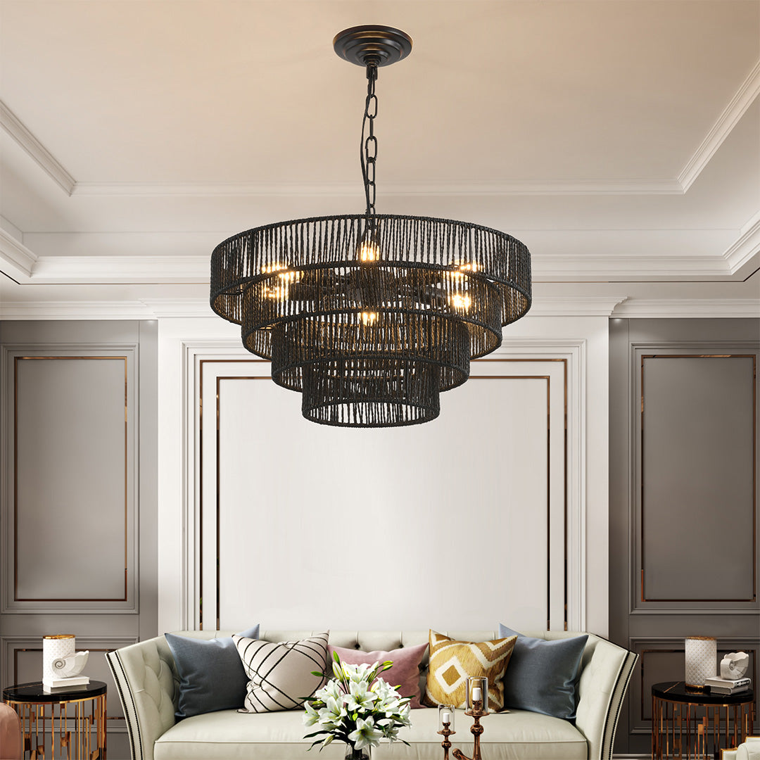 Japanese Zen Chandelier | Creative Ceiling Lights | Art-Inspired Design | Tranquil Home Decor | Unique Pendant Lighting