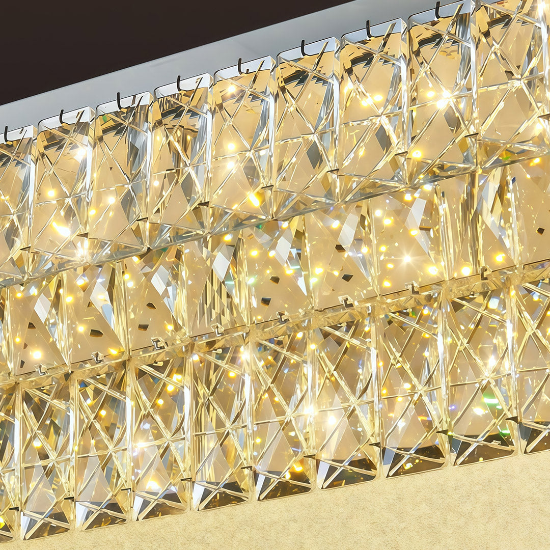 Flush Mounted LED Crystal Lamp - Luxury Eye-Protecting Light Fixture
