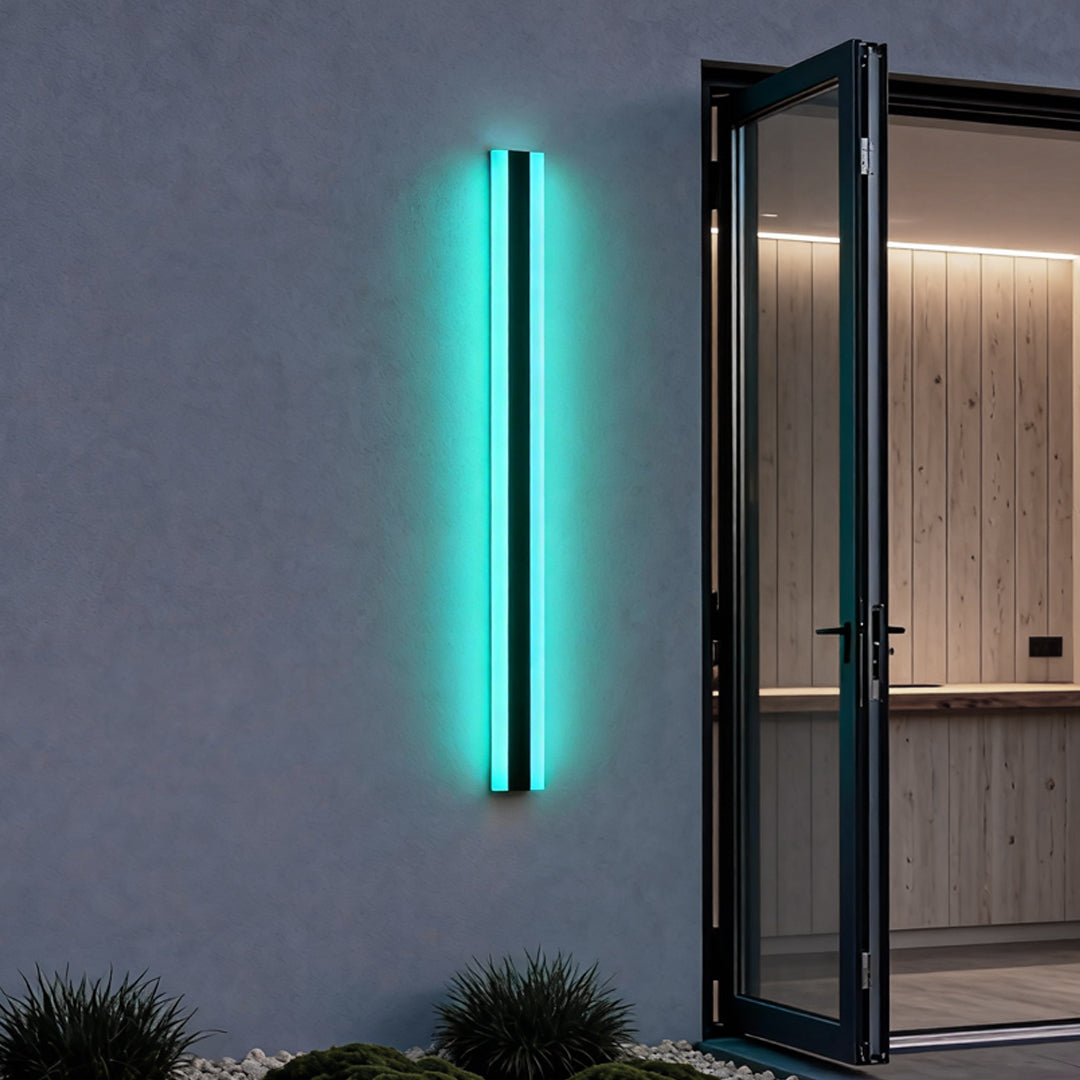RGB Waterproof LED Linear Wall Light - Modern Metal Fixture