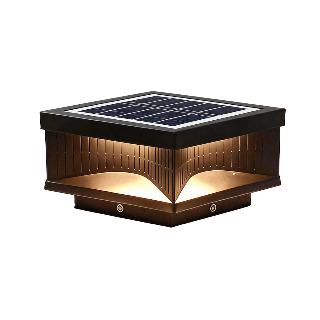 Square Outdoor Pillar Lights - Decorative LED Stripe Lighting