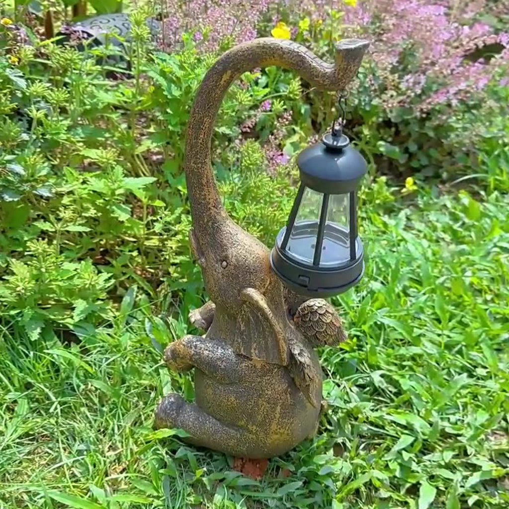 Resin Garden Solar Animal Lights - Outdoor Decorative Lighting, Waterproof Solar Garden Statues, Eco-Friendly Yard Art, LED Animal Figurines