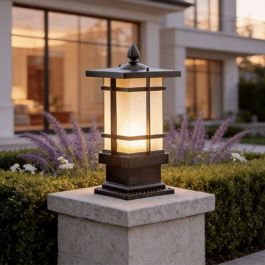 Vintage Garden Bollard Light - Black Pavilion Outdoor Lighting