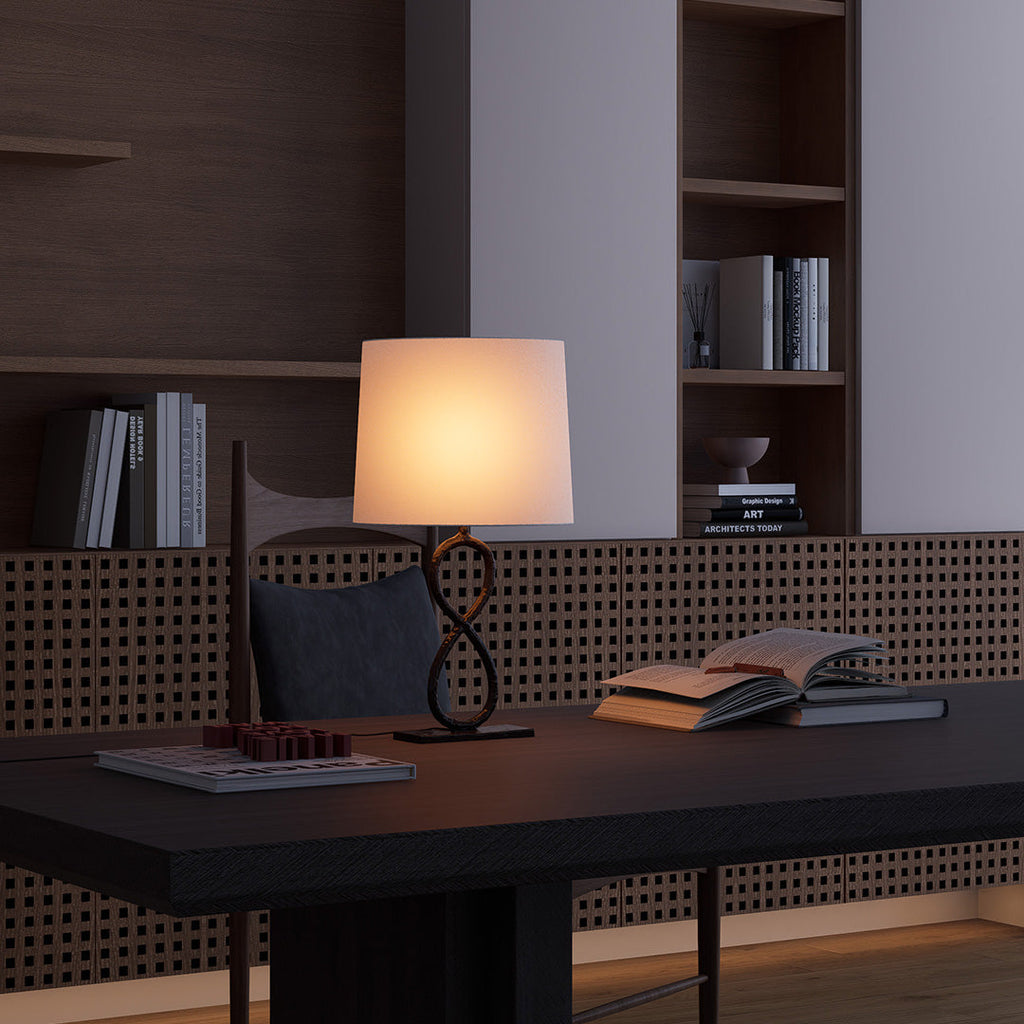 Bronze Metal Table Lamp - European Luxury Fabric Light

Enhance your home decor with this stunning bronze metal table lamp, featuring exquisite European luxury fabric. Perfect for living rooms, bedrooms, or office spaces, this elegant light fixture adds s
