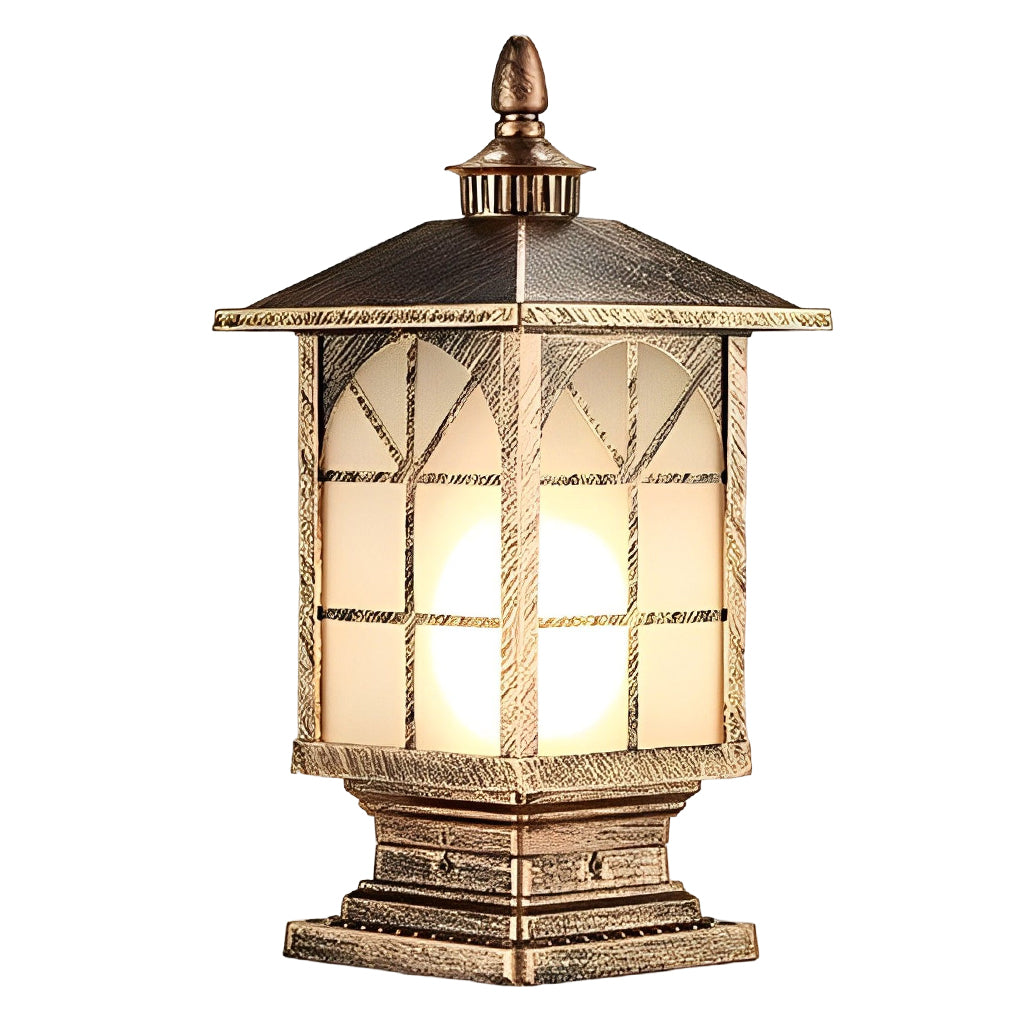 Modern Waterproof Street Light Pillar - Retro Outdoor Lighting Solution