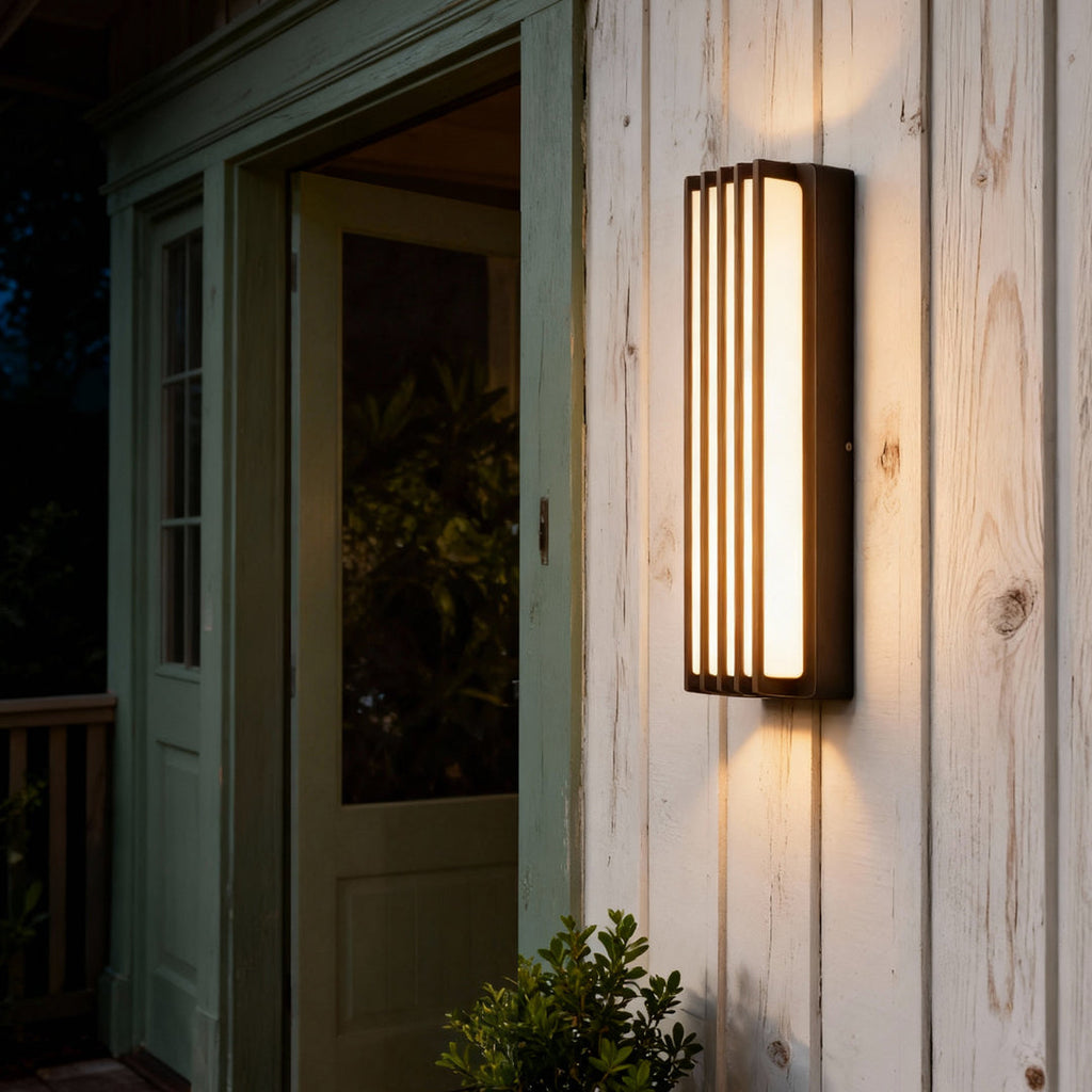 Wall-Mounted Waterproof Black Linear Outdoor Light
