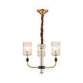 Luxury Copper Glass Chandelier - Modern Minimalist Ceiling Light
