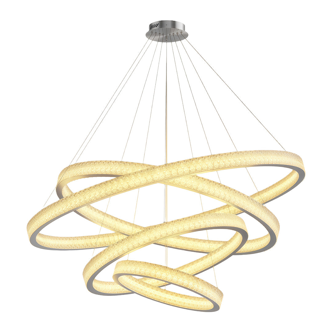 Circular Modern Copper Chandelier – Luxury Ceiling Light Fixture