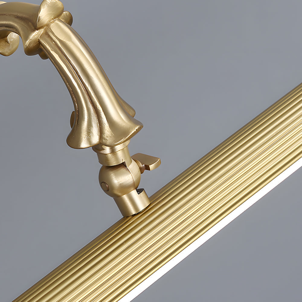 Brushed Gold Vanity Light Bar - European-Style Linear Copper Light Fixture for Bathroom, Modern Wall Sconce, Stylish Lighting, Elegant Home Decor, Vintage Inspired Design, Contemporary Lighting Solution, Adjustable Brightness Option, High-Quality Copper F