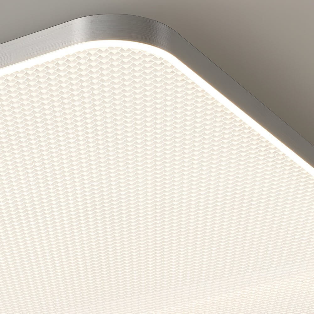 Brushed Gray Aluminum LED Ceiling Light - Modern Interior Lighting, Energy Efficient, Stylish Design, Flush Mount Fixture
