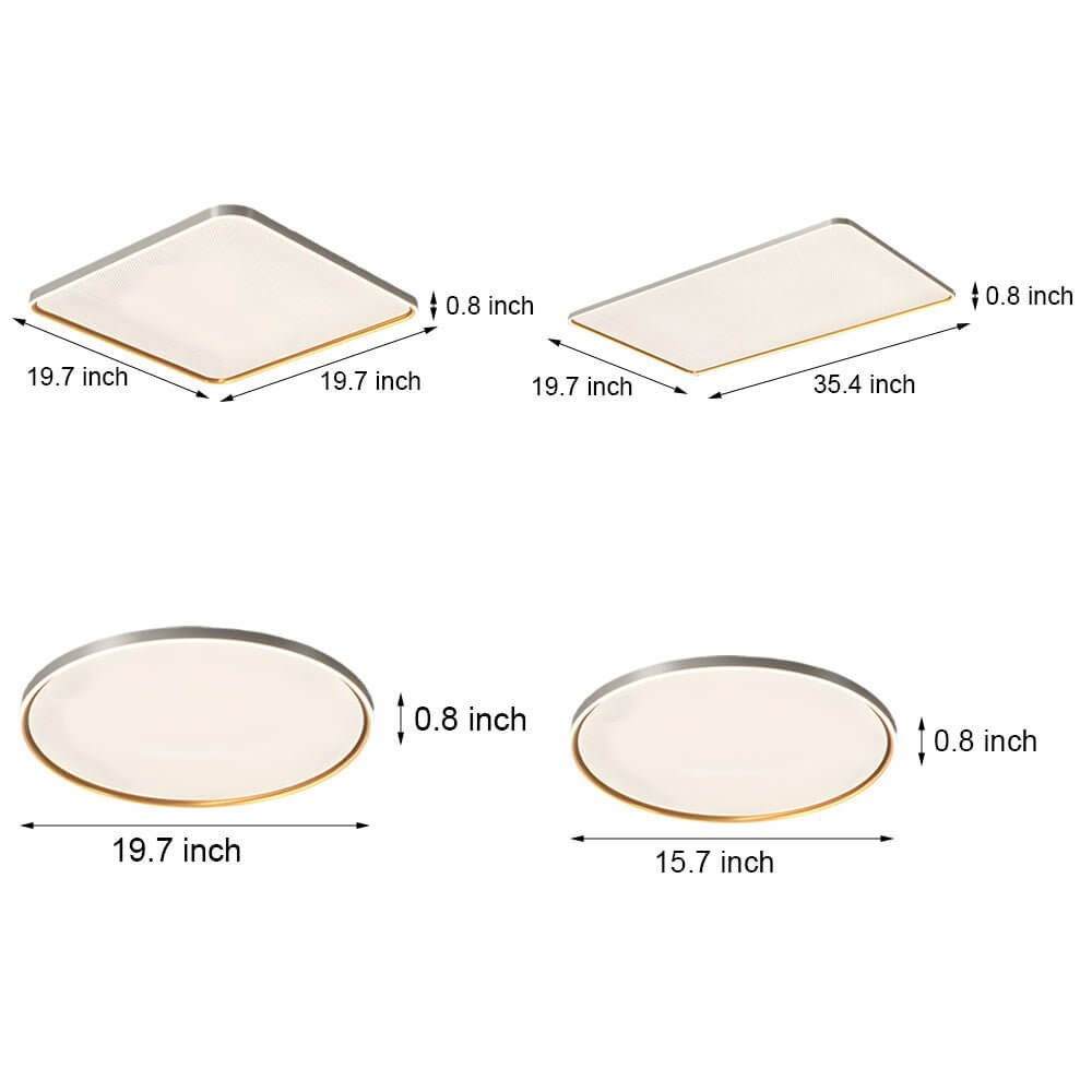 Brushed Gray Aluminum LED Ceiling Light - Modern Interior Lighting, Energy Efficient, Stylish Design, Flush Mount Fixture