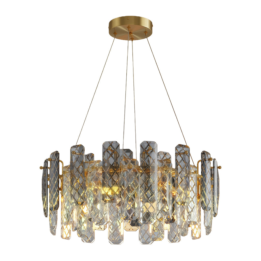 Contemporary Crystal Chandelier Eye-Protecting Ceiling Light