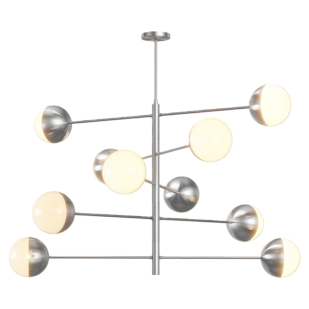 Globe Light Chandelier - Modern Solid Copper Ceiling Fixture