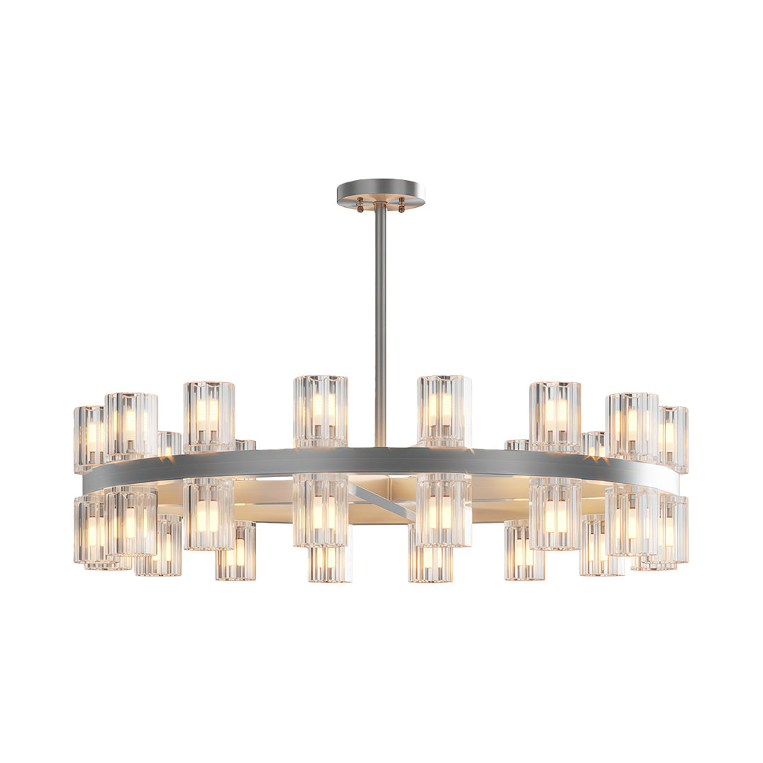 Luxury Crystal Chandelier - American Copper Ceiling Light