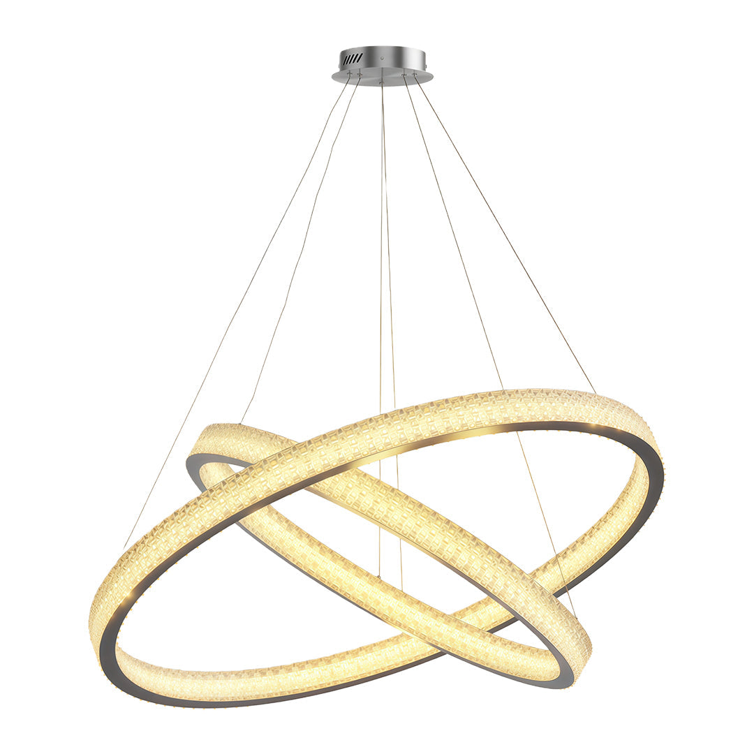 Circular Modern Copper Chandelier – Luxury Ceiling Light Fixture