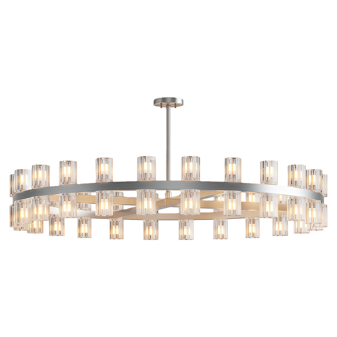 Luxury Crystal Chandelier - American Copper Ceiling Light
