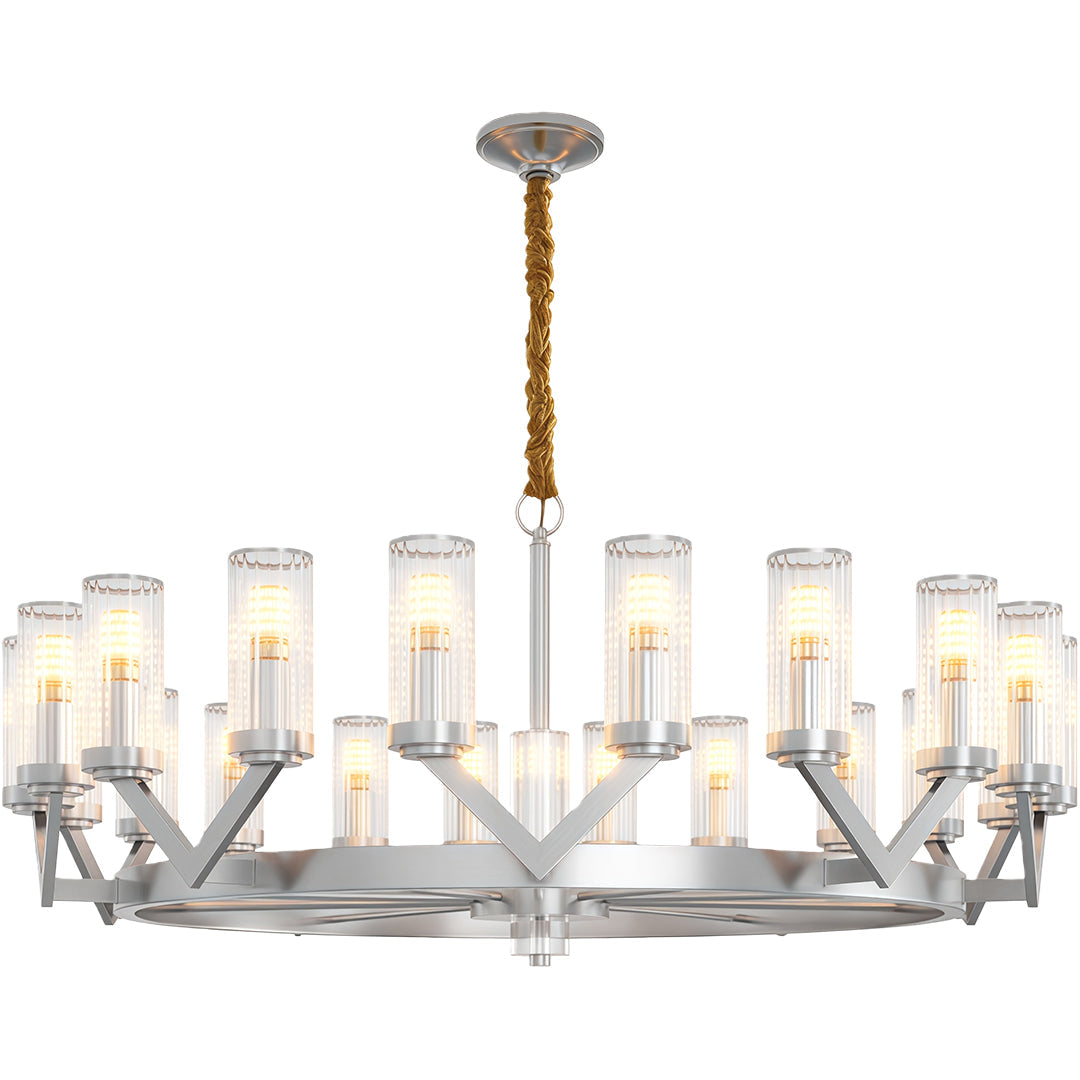 Luxury Copper Glass Drop Chandelier Ceiling Light
