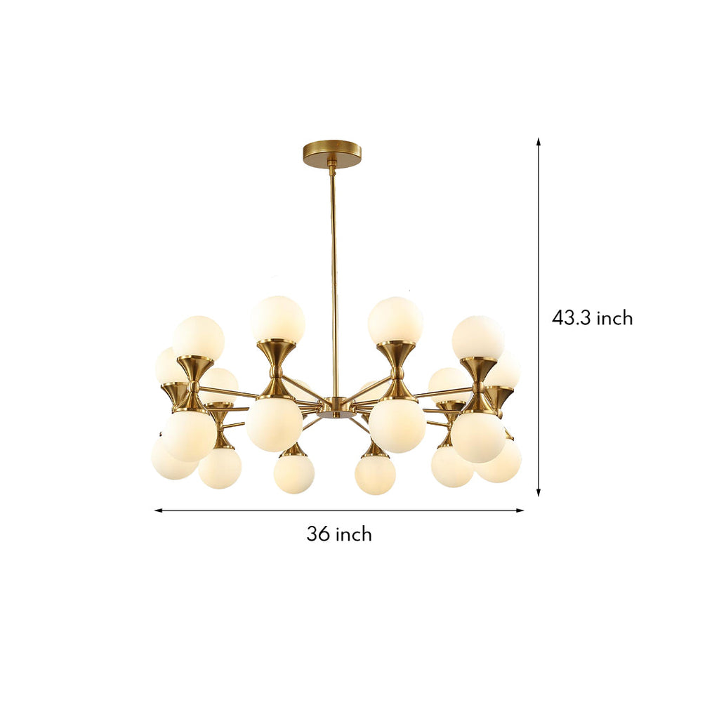 Bubble Glass Chandeliers - Stylish Full Copper Nordic Ceiling Light