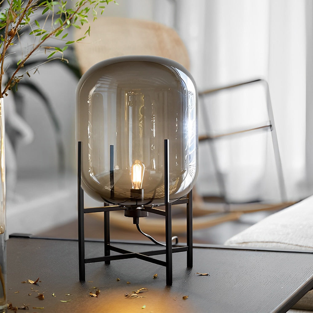 Bubble Glass Floor Lamp Industrial Rods Lighting